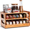 Coanto Upgraded Cat Food Organizer, Cat Food Can Organizer, Can Organizer for Pantry, Cat Food Storage, Bamboo, Holds 36 (3oz) Cans-1