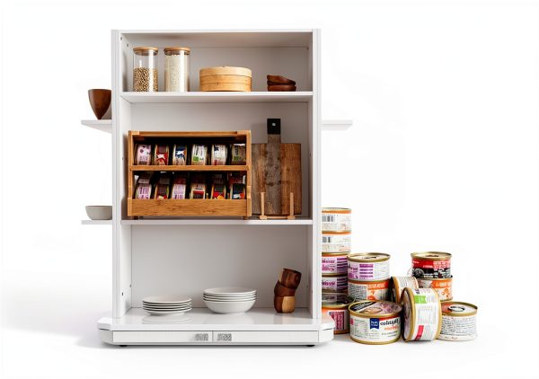 Coanto Upgraded Cat Food Organizer, Cat Food Can Organizer, Can Organizer for Pantry, Cat Food Storage, Bamboo, Holds 36 (3oz) Cans-3