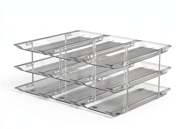Can Storage Organizer VEGEVIGI 3-Tier Clear Plastic Rack Detachable-1