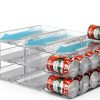 Can Storage Organizer VEGEVIGI 3-Tier Clear Plastic Rack Detachable-2