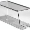 Set of 2 Stackable Refrigerator Organizer Bins Pop Soda Can Dispenser Beverage Holder for Fridge, Freezer, Kitchen, Countertops, Cabinets - Clear Plastic Canned Food Pantry Storage Rack Holds 12 Cans-4